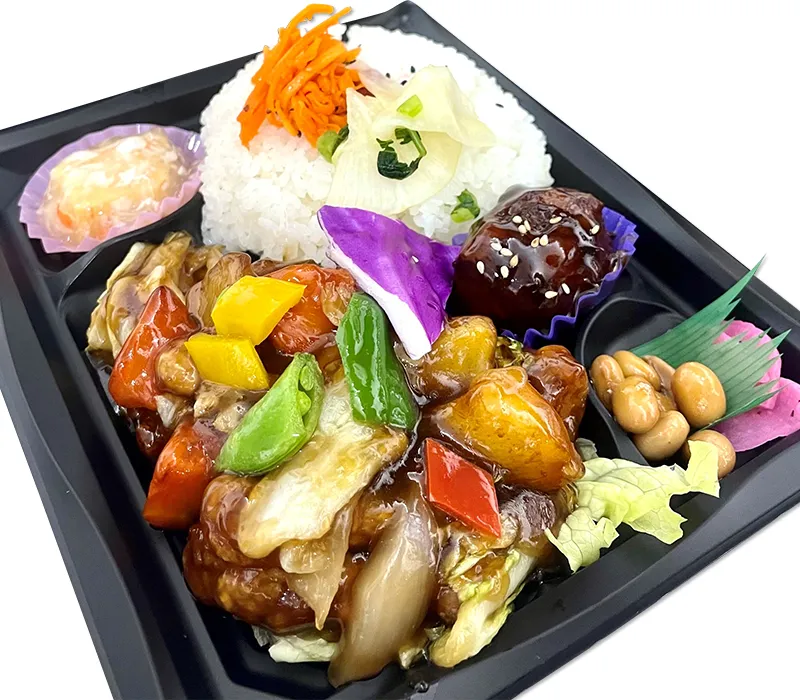 黒酢スブタ弁当